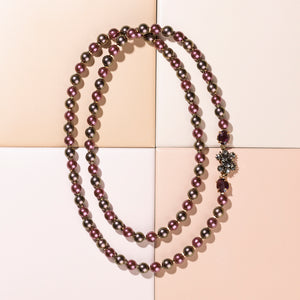 COCO Amethyst & Taupe Necklace