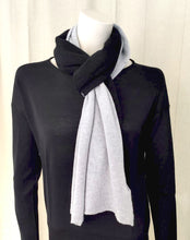 Load image into Gallery viewer, Cashmere Bicolor Scarf - BLACK/GRAY
