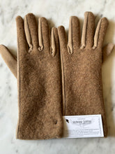 Load image into Gallery viewer, Soft Italian Boiled Wool Gloves - Camel
