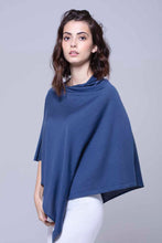 Load image into Gallery viewer, Wool, Silk &amp; Cashmere Poncho - Jeans
