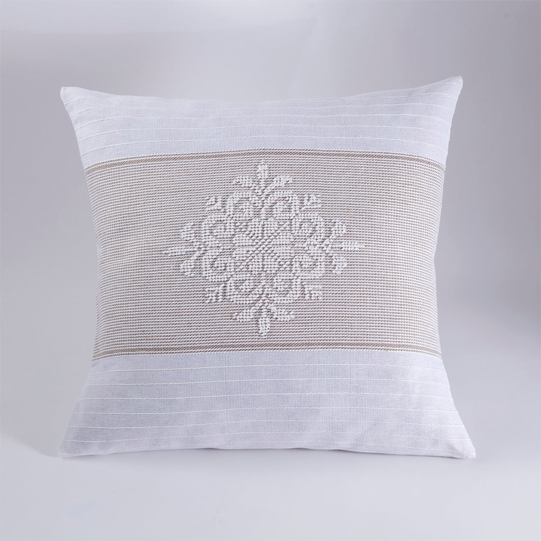 Handwoven Pillow Cover - Pistoccu White