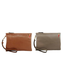 Load image into Gallery viewer, Leather Pouch Large - TAUPE

